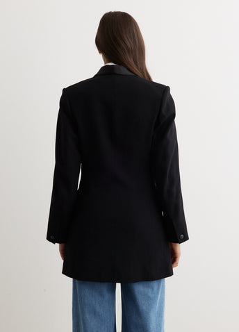 Femi Japanese Crepe Tux Dress