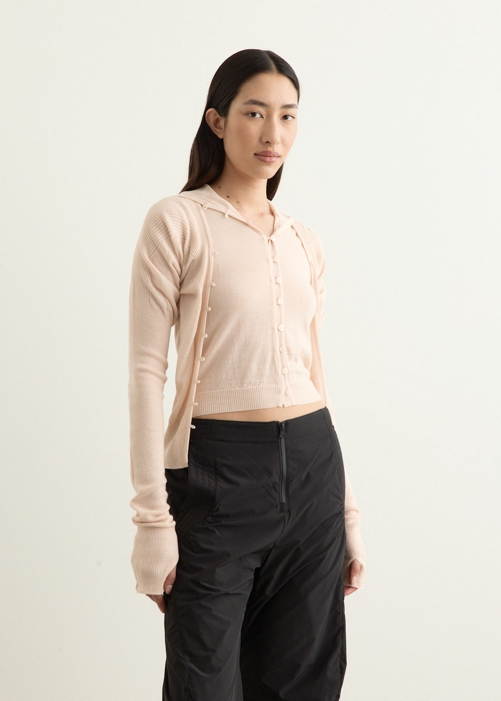 Layered Fitted Knit Cardigan