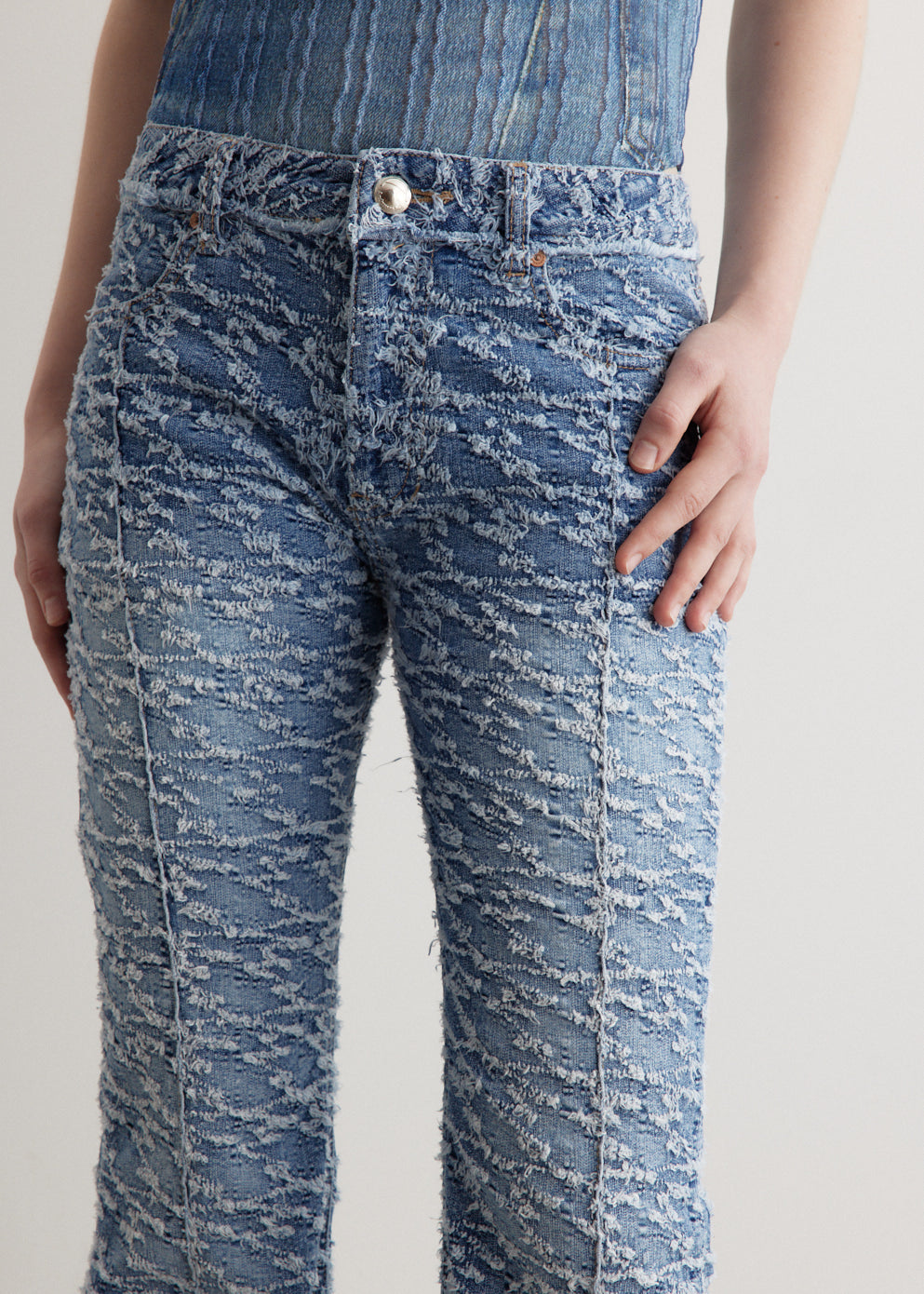 Agnes Damaged Bell Denim Jeans