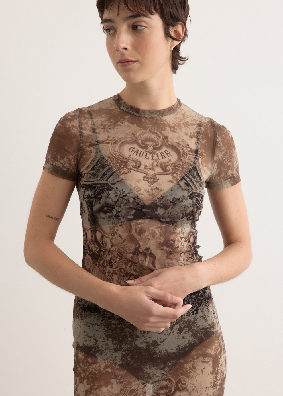 Mesh Short Dress
