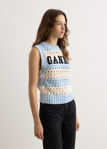 Cotton Mix Striped Vest