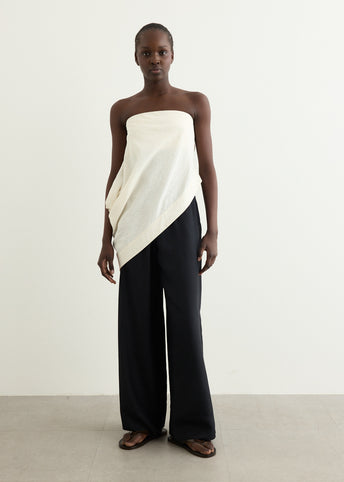 Silk Grid Relaxed Pants