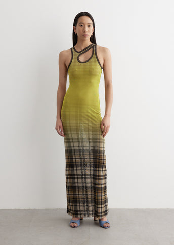 Mesh Cut-Out Maxi Dress