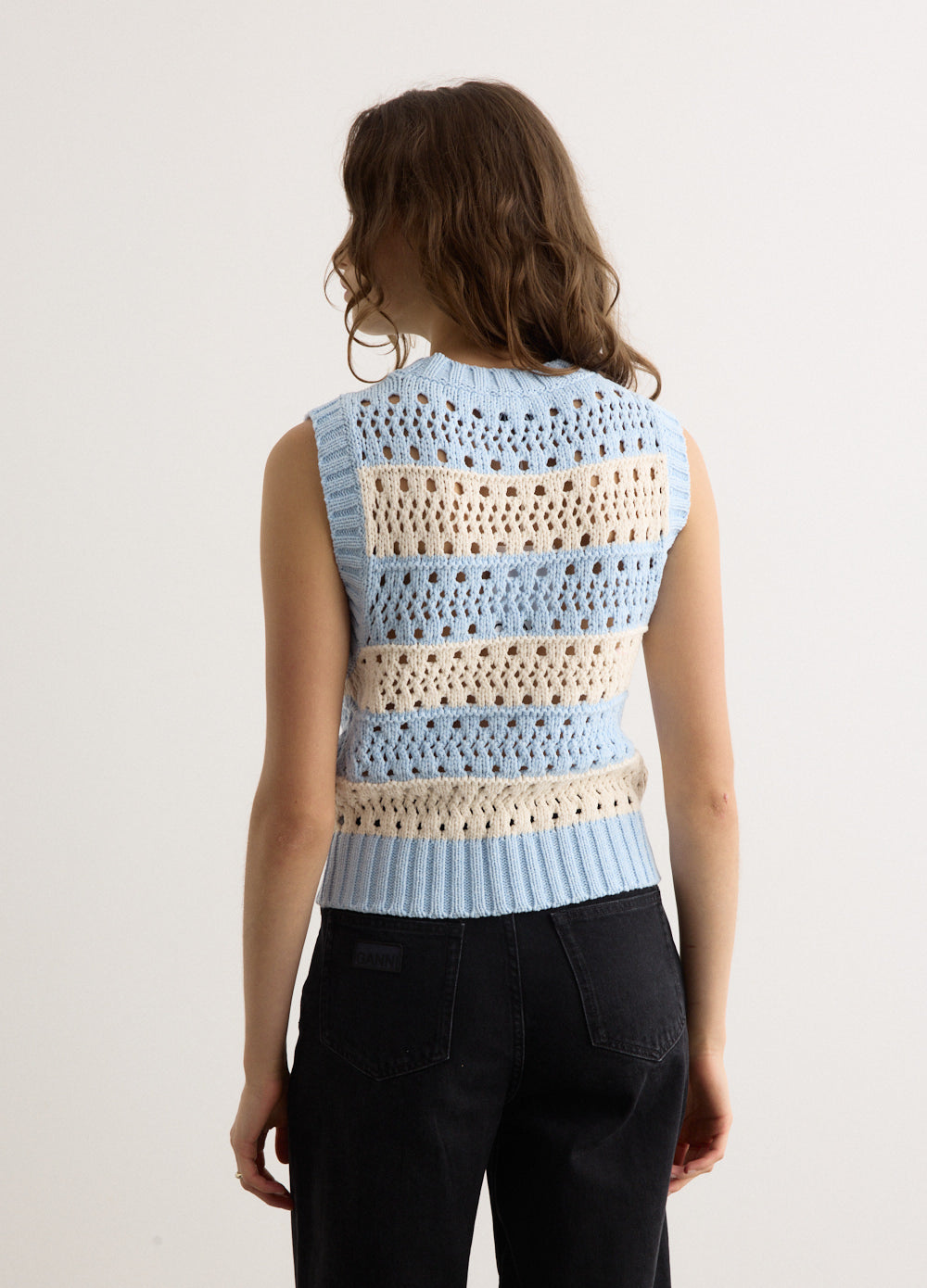 Cotton Mix Striped Vest