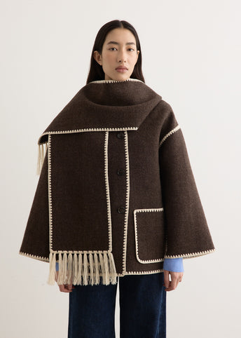 Embroidered Scarf Jacket