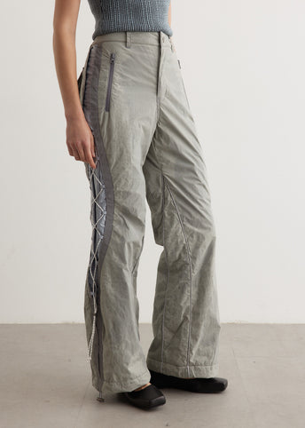 【ANDERSSON BELL】CRACK PADDED LACE-UP WIDE PANTS (GREY) 24011583_54644256_600.jpg