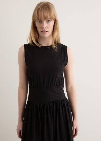 Sleeveless Cotton T-Shirt Dress