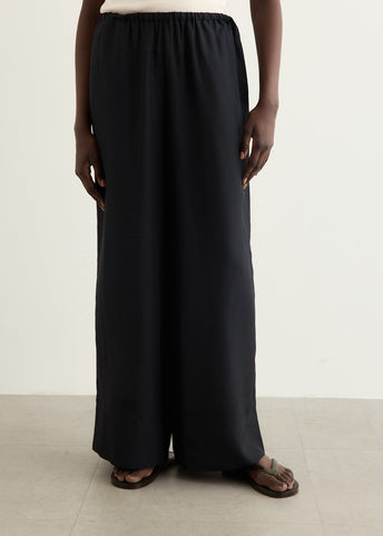 Silk Grid Relaxed Pants