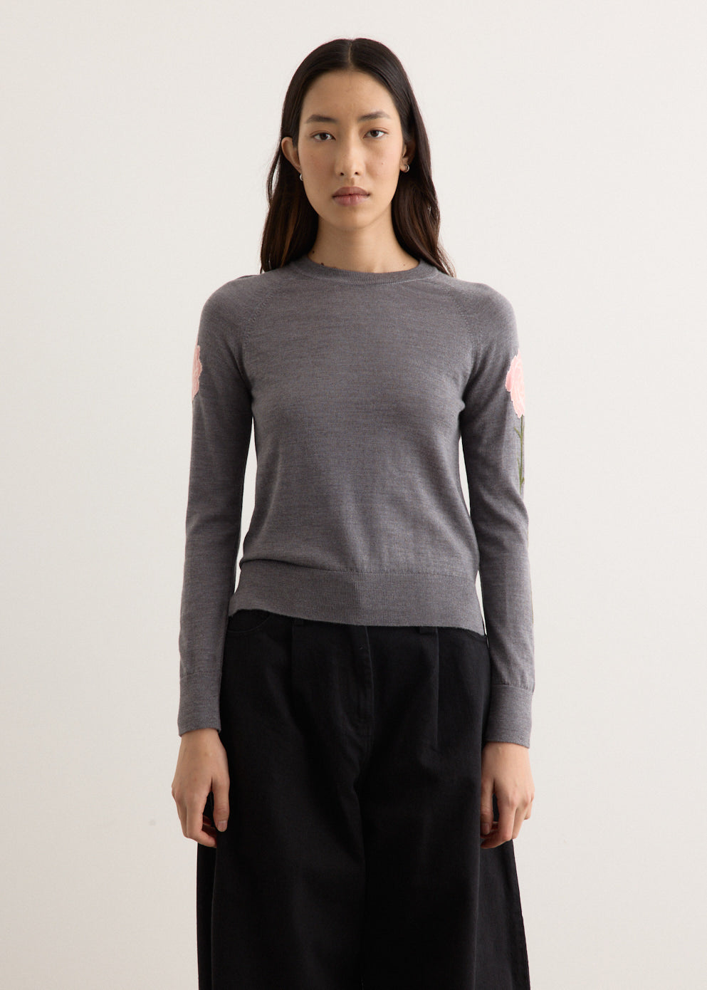 Carnation Detail Long Sleeve Jumper