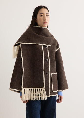 Embroidered Scarf Jacket