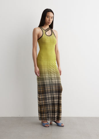 Mesh Cut-Out Maxi Dress
