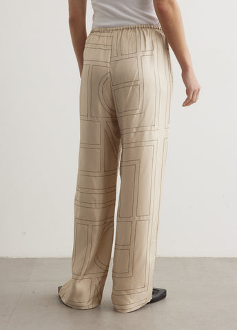 Monogram Silk Pyjama Bottoms