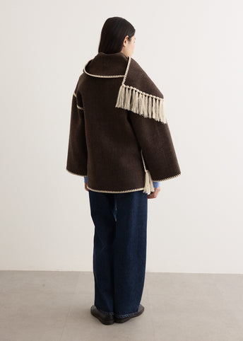 Embroidered Scarf Jacket