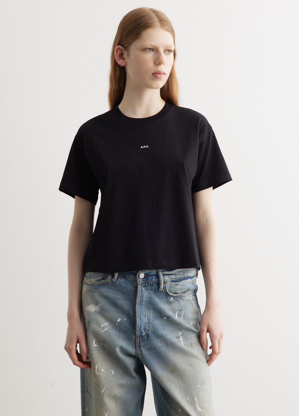 A.P.C. - Boxy Micro Logo T-Shirt - Tshirt logo,All Products : American Fashion Style Bags On Sale A.P.C. - Boxy Micro Logo T-Shirt - Tshirt logo,All Products : American Fashion Style Bags On Sale
