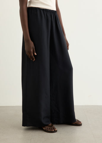 Silk Grid Relaxed Pants
