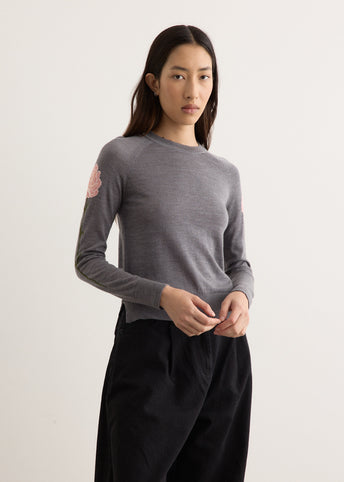 Carnation Detail Long Sleeve Jumper