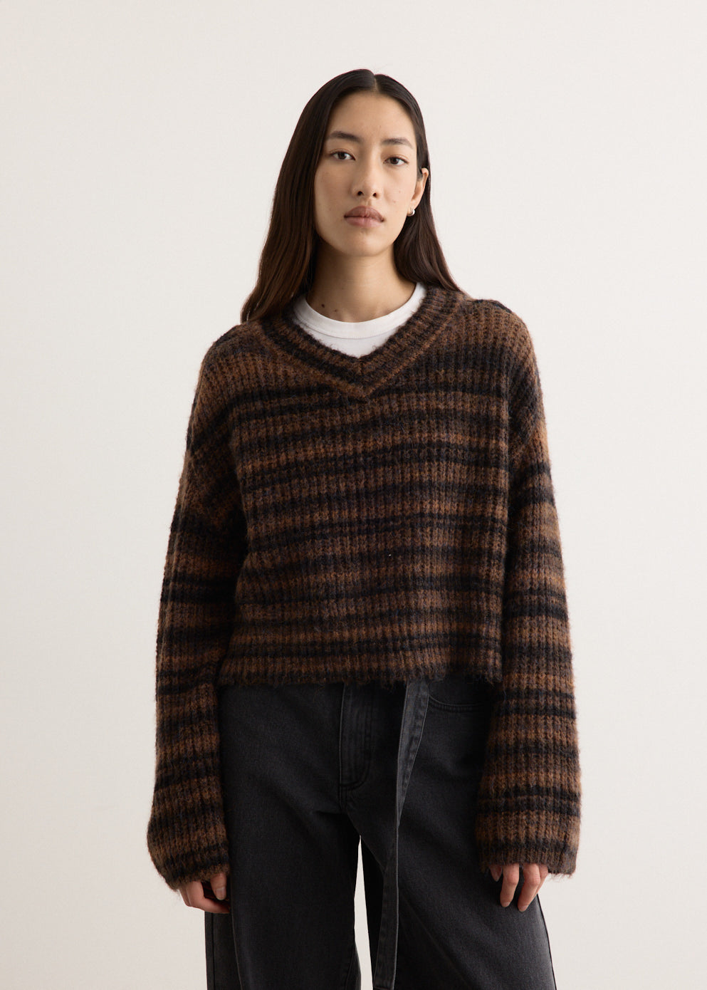 Adore Cropped V-Neck Jumper