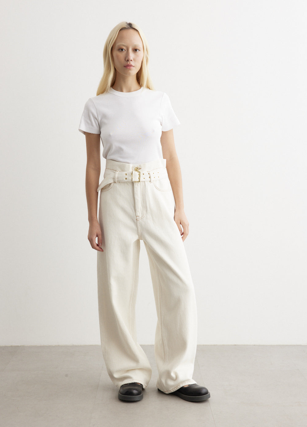 Heavy Denim Paper Bag Jeans