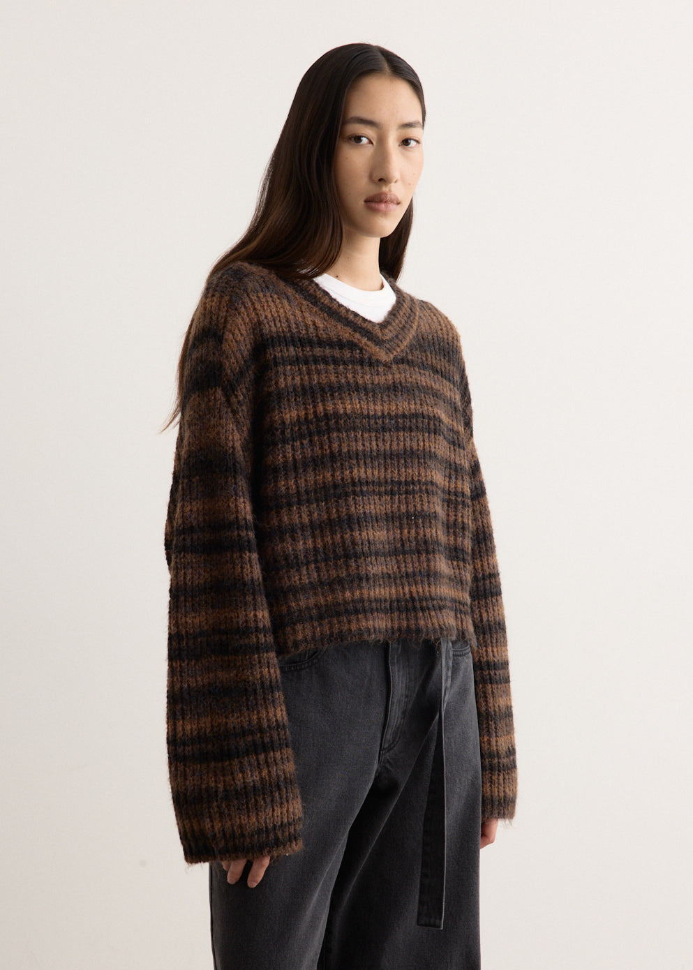 Adore Cropped V-Neck Jumper