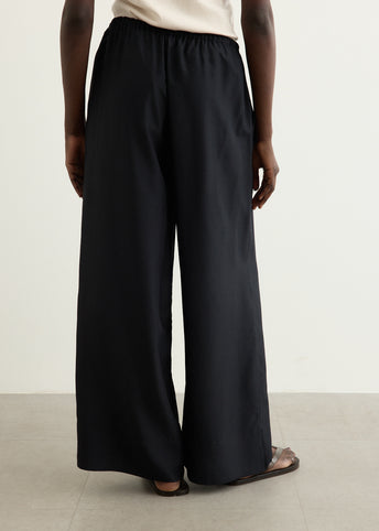 Silk Grid Relaxed Pants