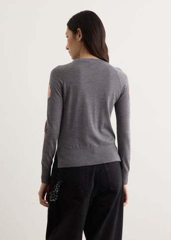 Carnation Detail Long Sleeve Jumper