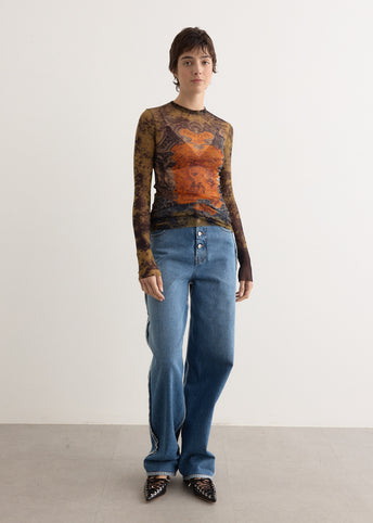 Mesh Long Sleeve Top