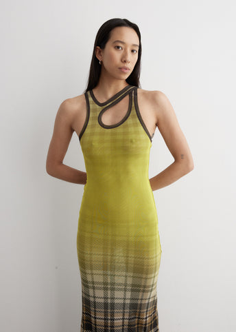 Mesh Cut-Out Maxi Dress