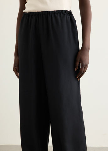 Silk Grid Relaxed Pants