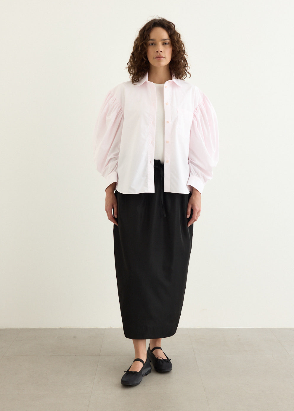 Gathered Waist Tulip Skirt