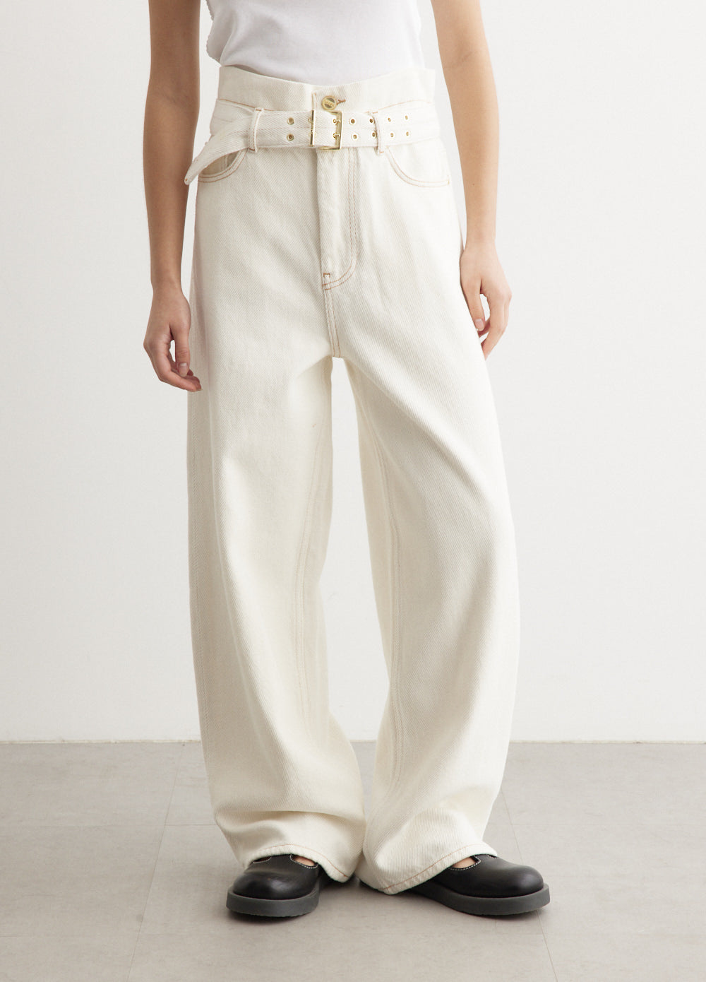 Heavy Denim Paper Bag Jeans