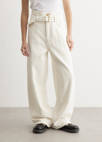 Heavy Denim Paper Bag Jeans