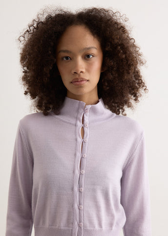 High Neck Knit Cardigan