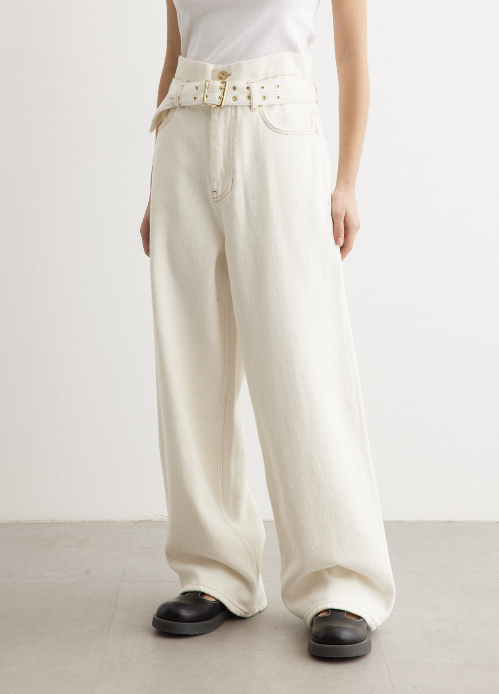 Heavy Denim Paper Bag Jeans