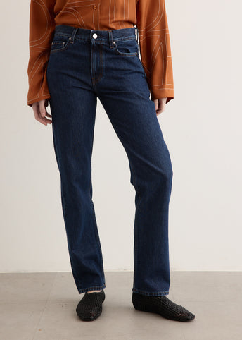 Low Straight Denim Jeans