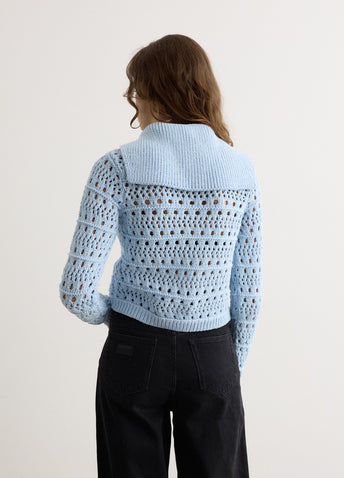 Cotton Mix Tie String Cardigan