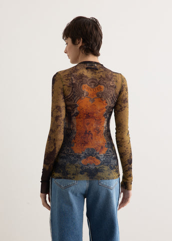 Mesh Long Sleeve Top