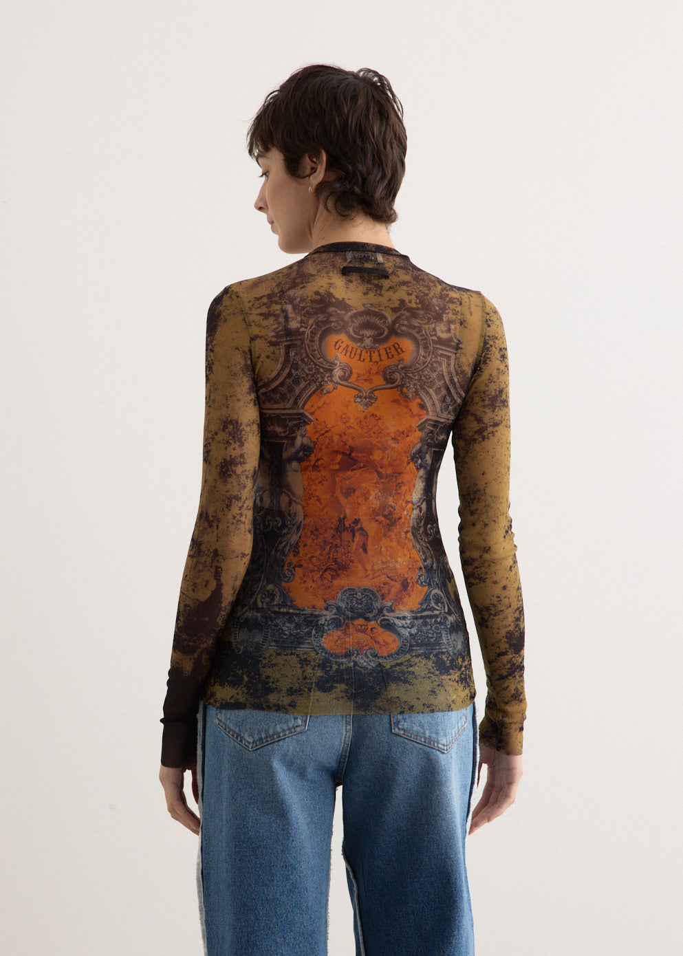 Mesh Long Sleeve Top