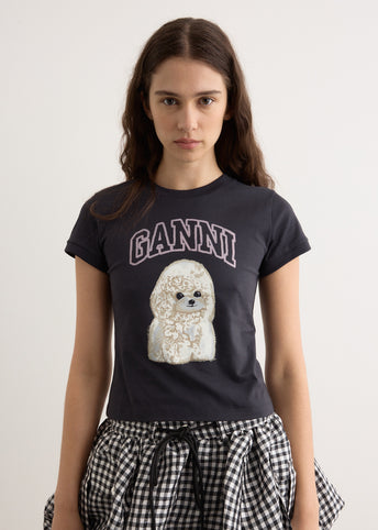 Basic Cotton Jersey Poodle Baby Fit T-Shirt