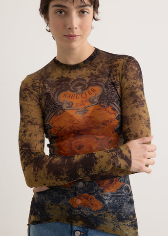 Mesh Long Sleeve Top