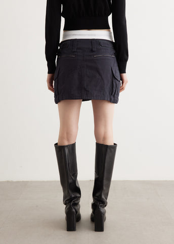 Pre-Styled Cargo Skirt With Logo Elastic