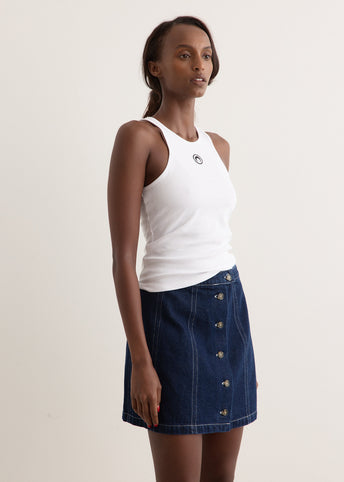 Moon Logo Ribbed Jersey Tank Top