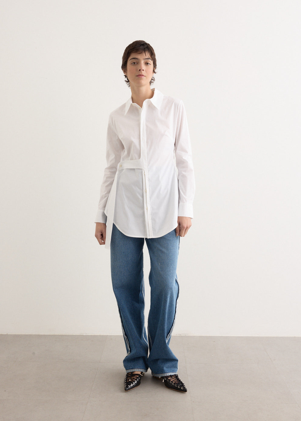 Shirt With Strap Detail