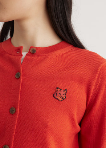 Bold Fox Head Patch Regular Cardigan
