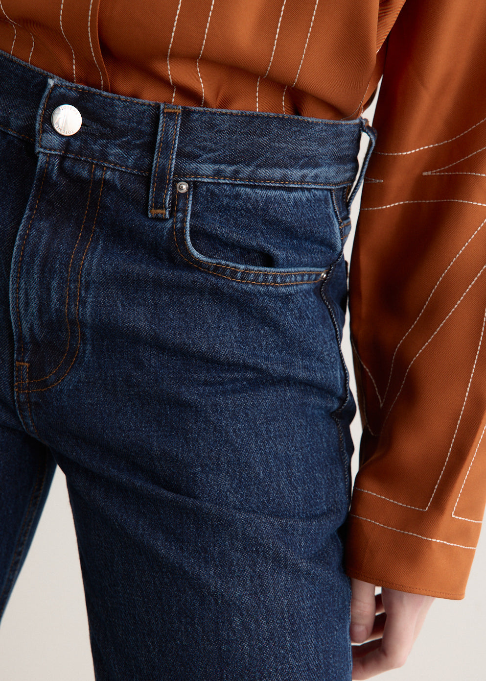 Low Straight Denim Jeans