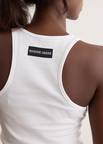 Moon Logo Ribbed Jersey Tank Top