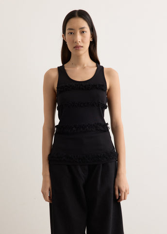 Fitted Ruffle Frill Tank Top