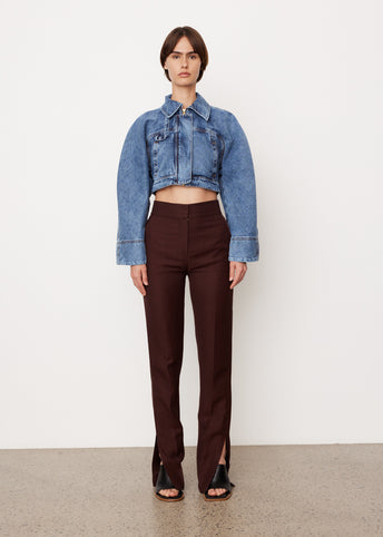 La Veste De-Nimes Cropped Jean Jacket