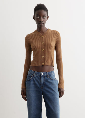 Mini Ribbed Merino Cardigan