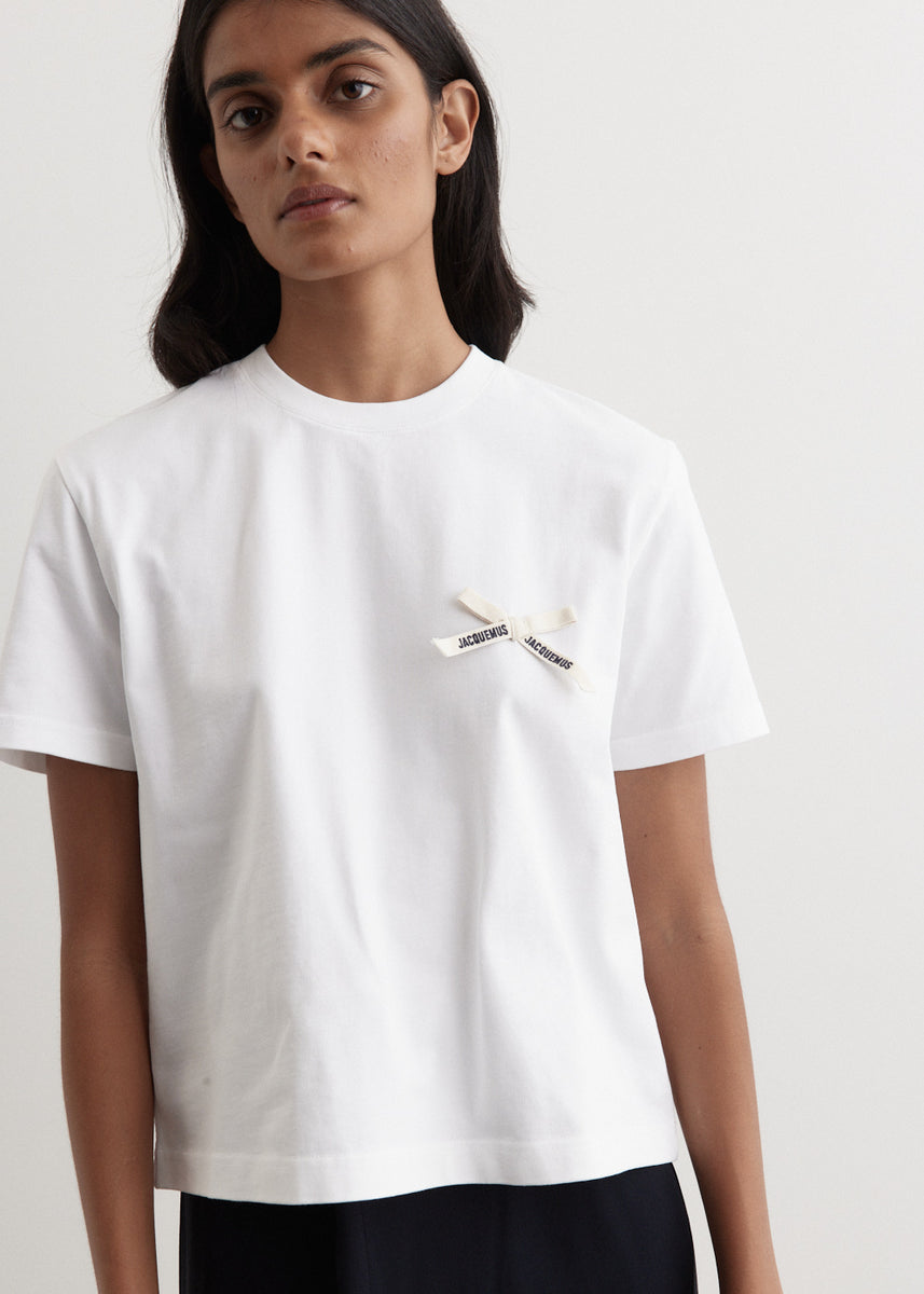 ☆JACQUEMUS☆ Le T-Shirt Noeud Tシャツ ロゴ リボン 送関込 Le T-Shirt Noeud