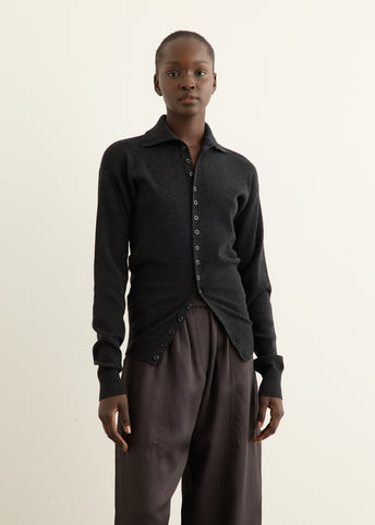 Buttoned Fitted Cardigan